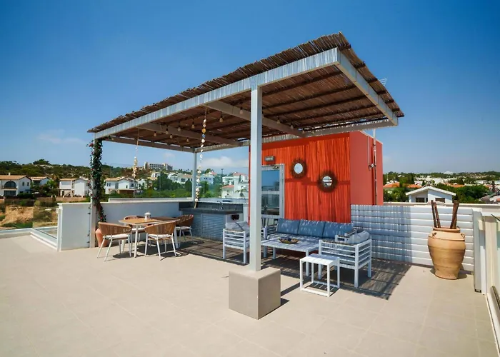 Geo Panoramic Konnos - Pool, Game Room, Gym 빌라 *